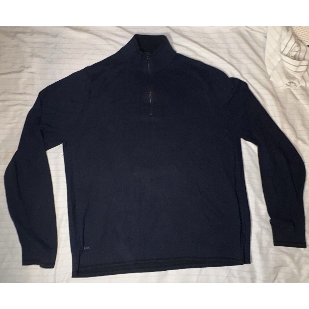 Men’s Blue Quarter Zip Michael Kors Long Sleeve XXL